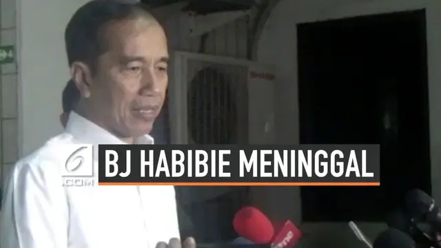 Presiden Joko Widodo menyampaikan belasungkawanya atas meninggalnya BJ Habibie, Presiden ke-3 RI.