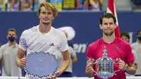 Petenis tunggal putra Austria, Dominic Thiem, tampil sebagai juara US Open atau AS Terbuka 2020 ((AP Photo/Frank Franklin II)