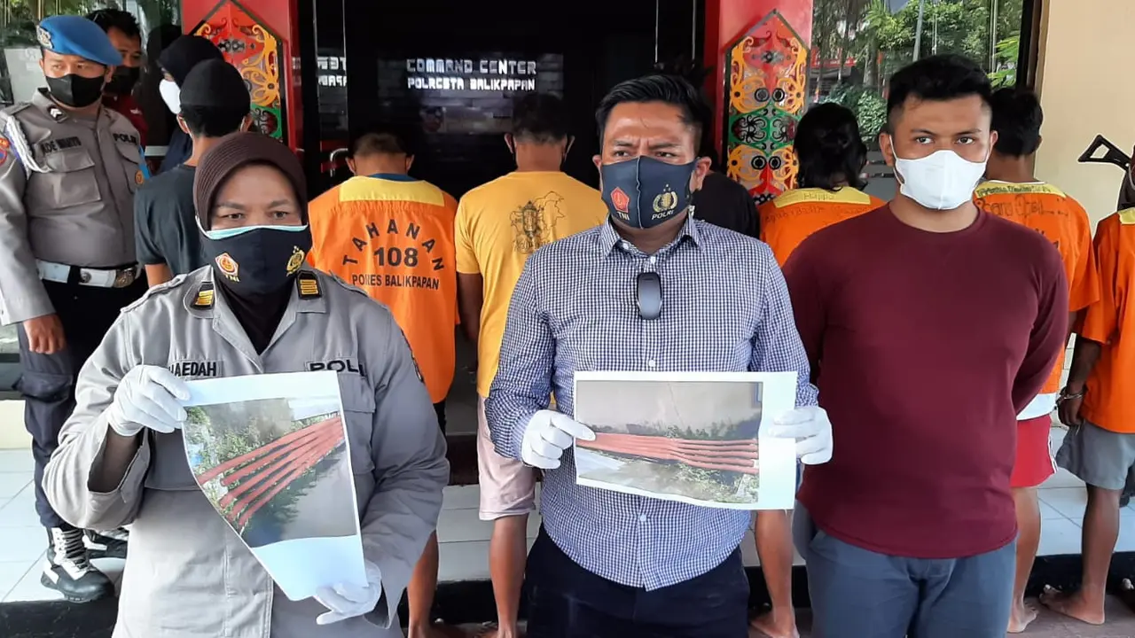 Pencuri tiang telepon di Balikpapan
