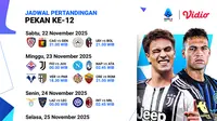 Jadwal Serie A 2025/26 Pekan ke-12, Tayang di Vidio