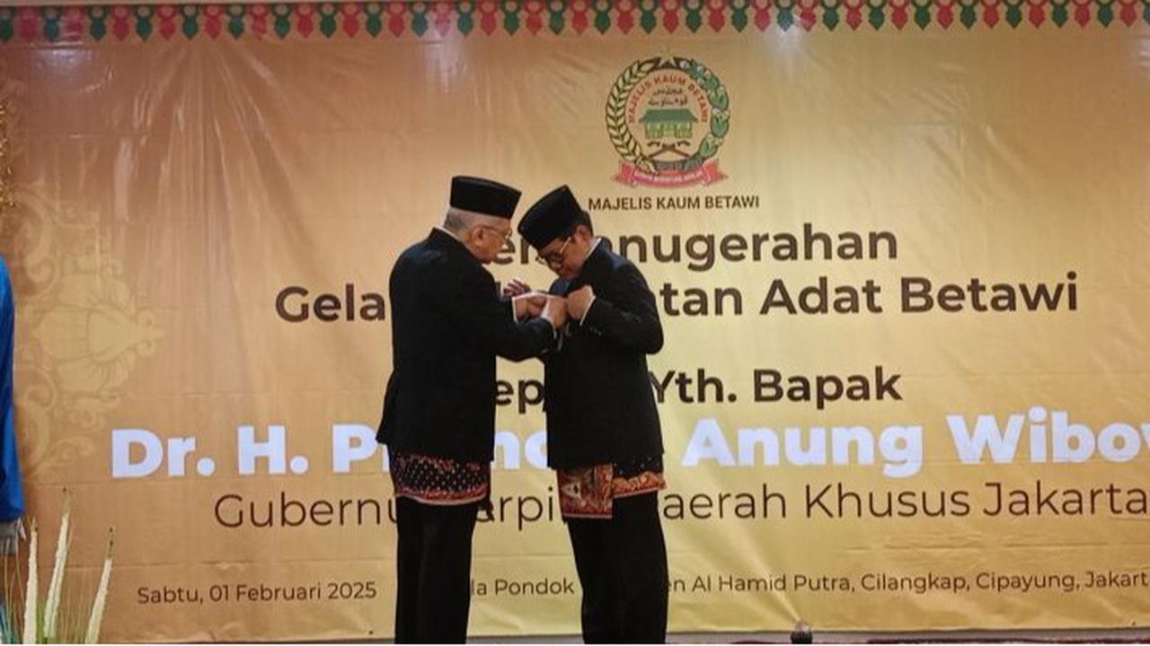 Pramono Terima Gelar 'Abang' dari Majelis Kaum Betawi, Nama Panggilannya jadi Bang Anung