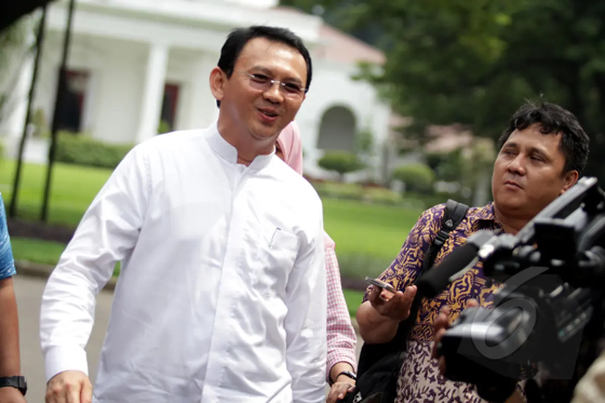 Gaya Ahok Usai Bertemu Jokowi