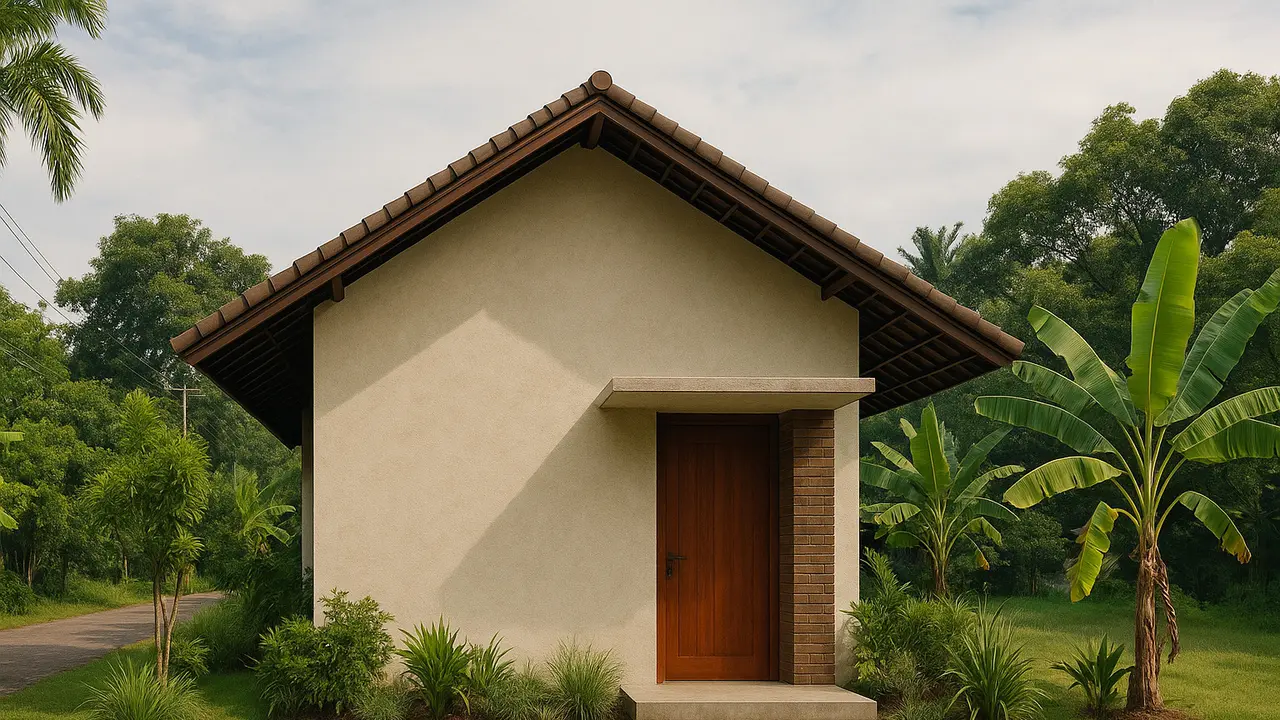 Model Rumah Tanpa Jendela Depan Tapi Tetap Terang/via AI