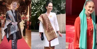 Enzy memadukan kesan klasik elegan dengan sentuhan cutting kebaya pada atasan yang dikenakannya. [Foto: Instagram/ Enzy Storia]