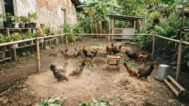 Cara Ternak Ayam Kampung di Halaman Rumah Tanpa Bangunan Permanen