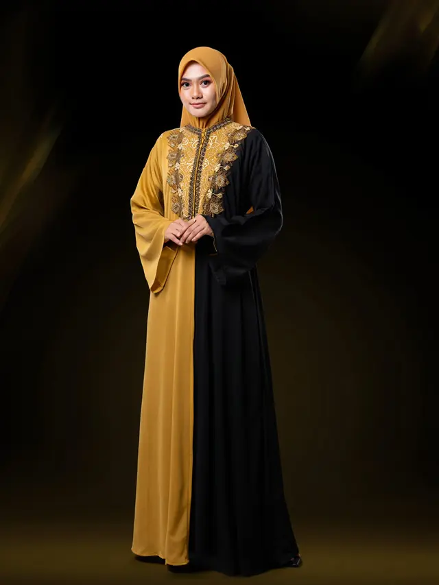 Brokat Arab Kombinasi Gamis Abaya