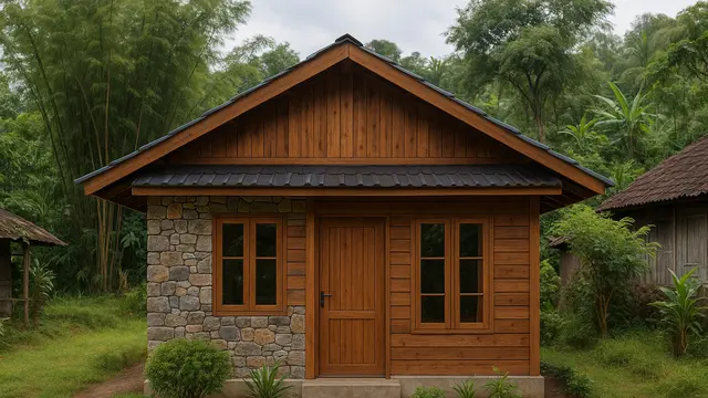 Rumah Sederhana di Kampung Ukuran 5x7 (Foto: ChatGPT)