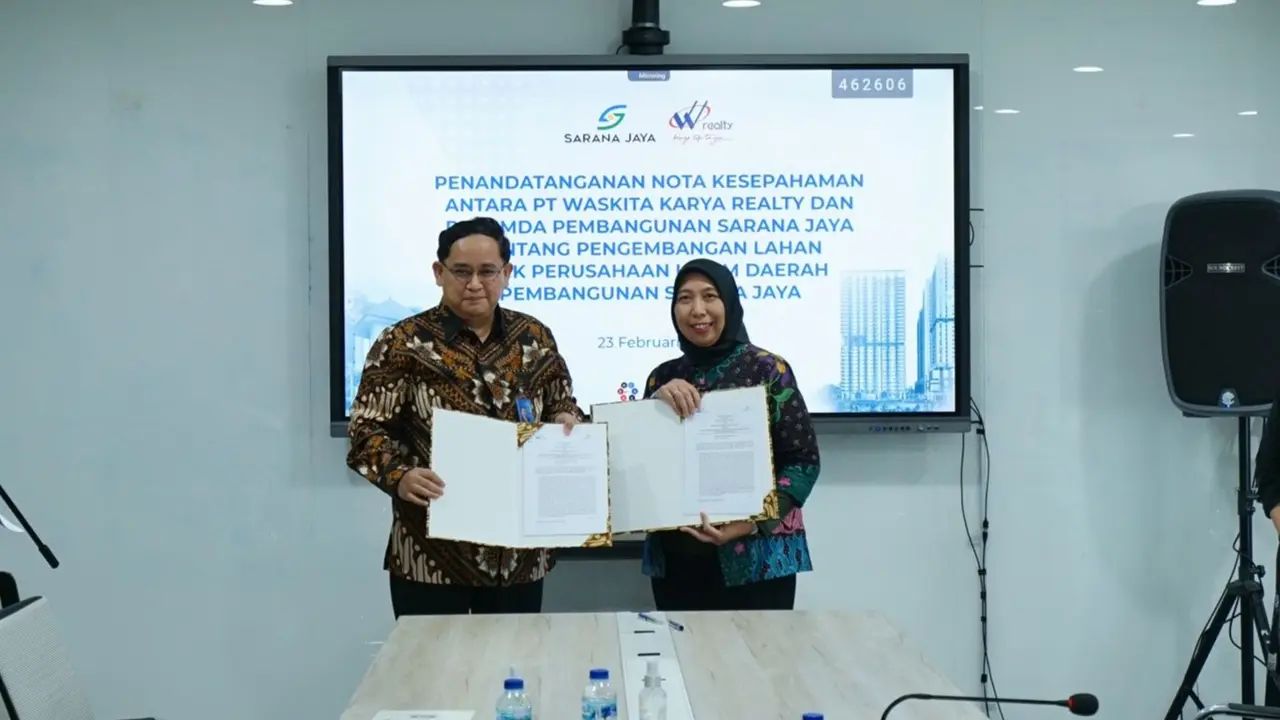 Perumda Pembangunan Sarana Jaya melakukan penandatanganan nota kesepahaman dengan PT Waskita Karya Realty