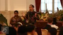 Presiden Jokowi  memberikan arahan pada acara silaturahmi dengan Teladan Nasional di Istana Negara, Jakarta, (18/8). Dalam pidatonya Presiden memotivasi para teladan nasional untuk senantiasa bergerak membangun bangsa. (Liputan6.com/Faizal Fanani) 