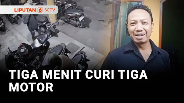 Tiga Menit Curi Tiga Motor