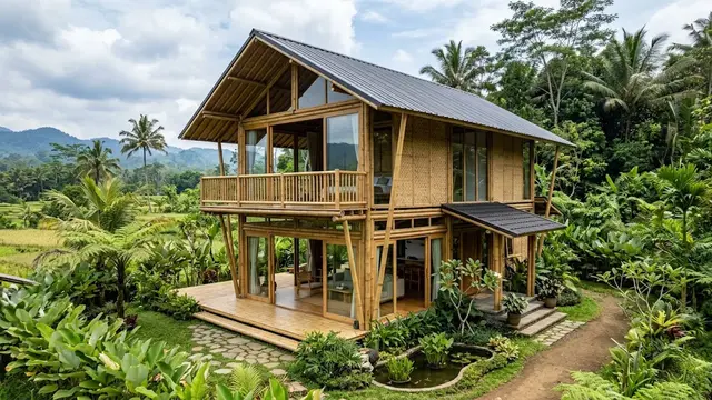Desain Rumah Bambu Jepang