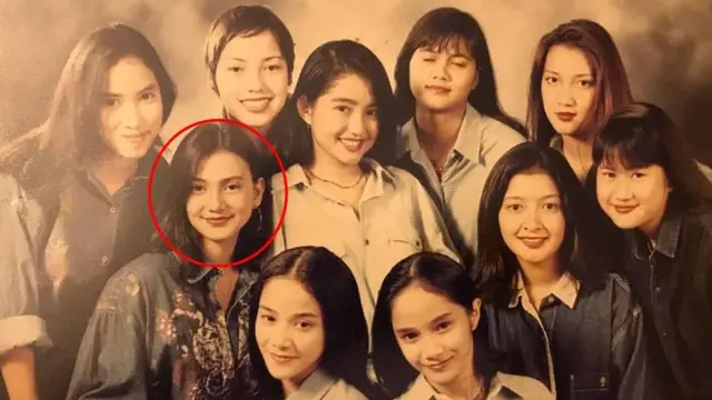 Potret jadul Wanda Hamidah bersama geng semasa SMA (Sumber: Instagram/@wanda_hamidah)