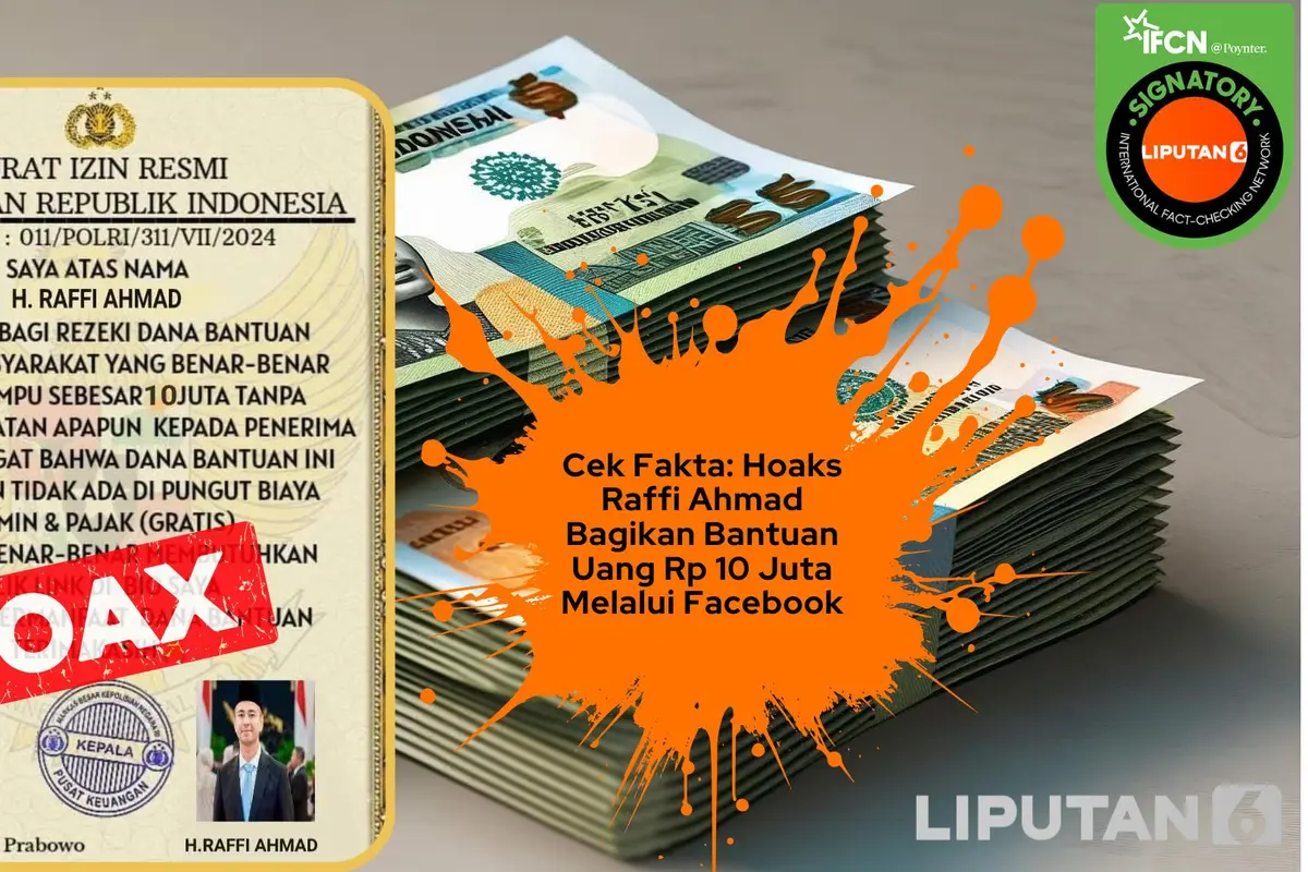 Cek fakta Raffi Ahmad bagikan uang bantuan Rp 10 juta melalui Facebook