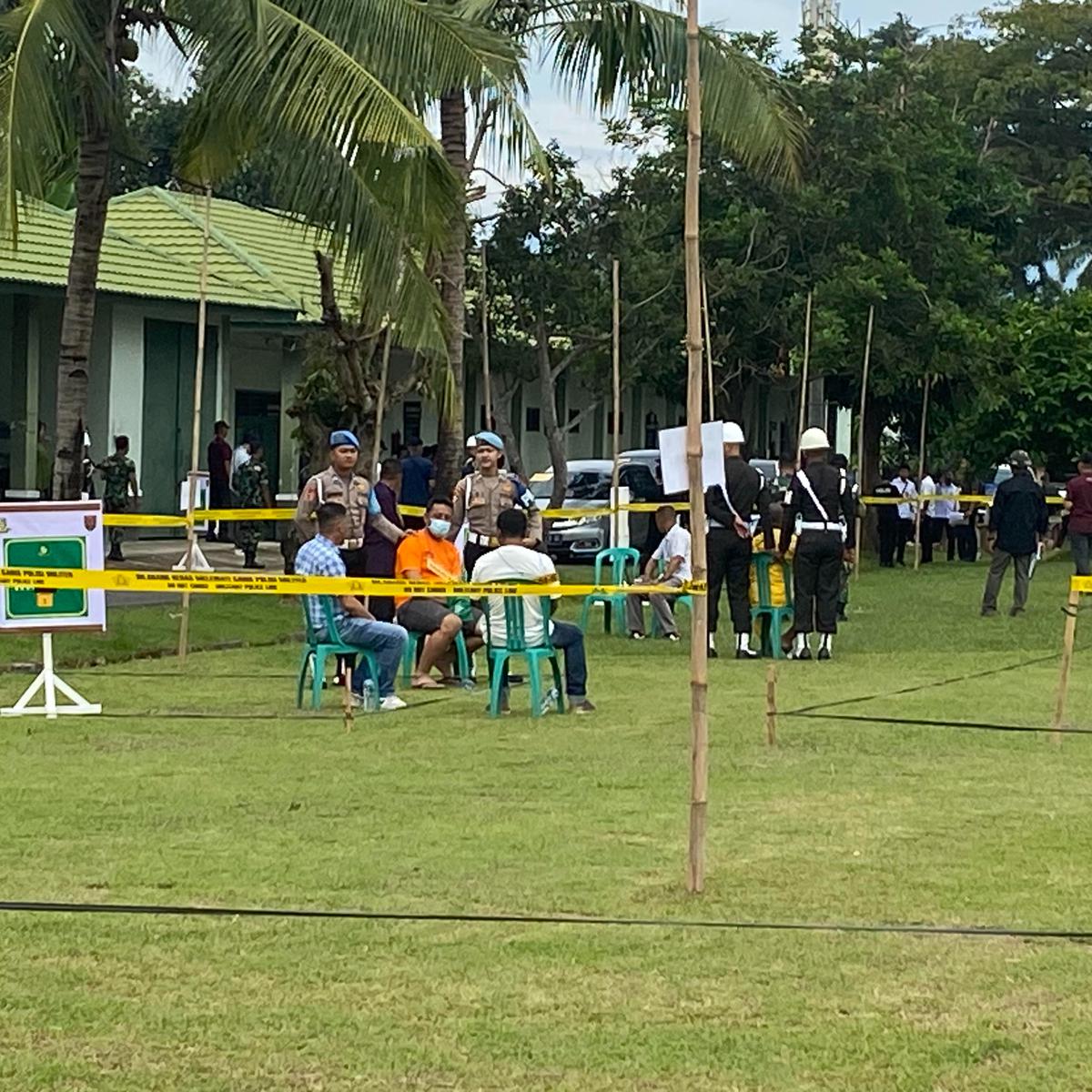 rekonstruksi 2 tni tembak 3 polisi lampung