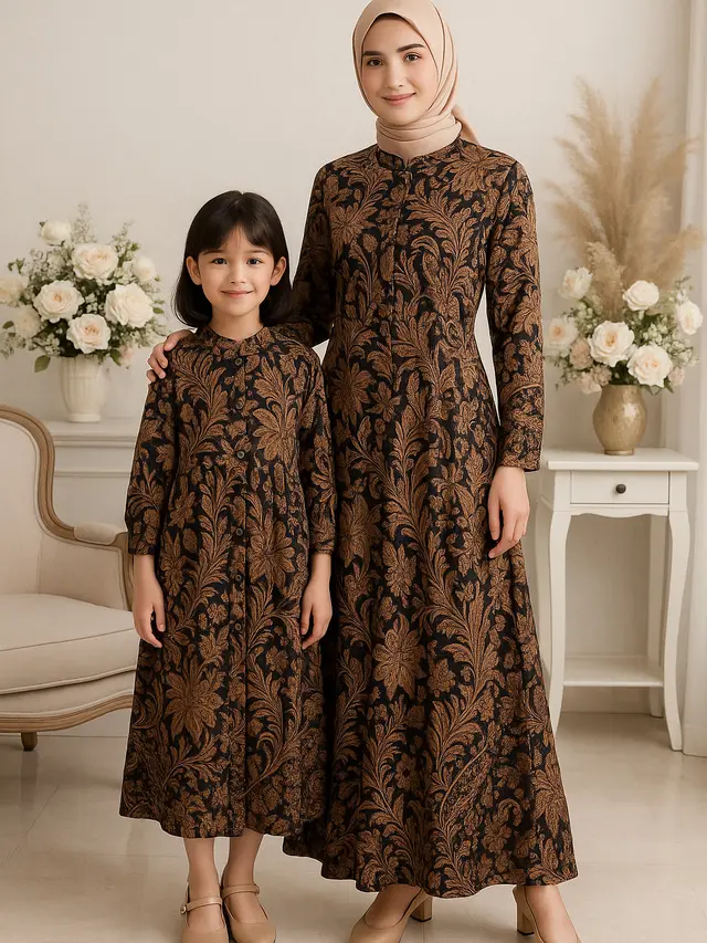 Rekomendasi Batik Gamis untuk Wanita Dewasa hingga Anak