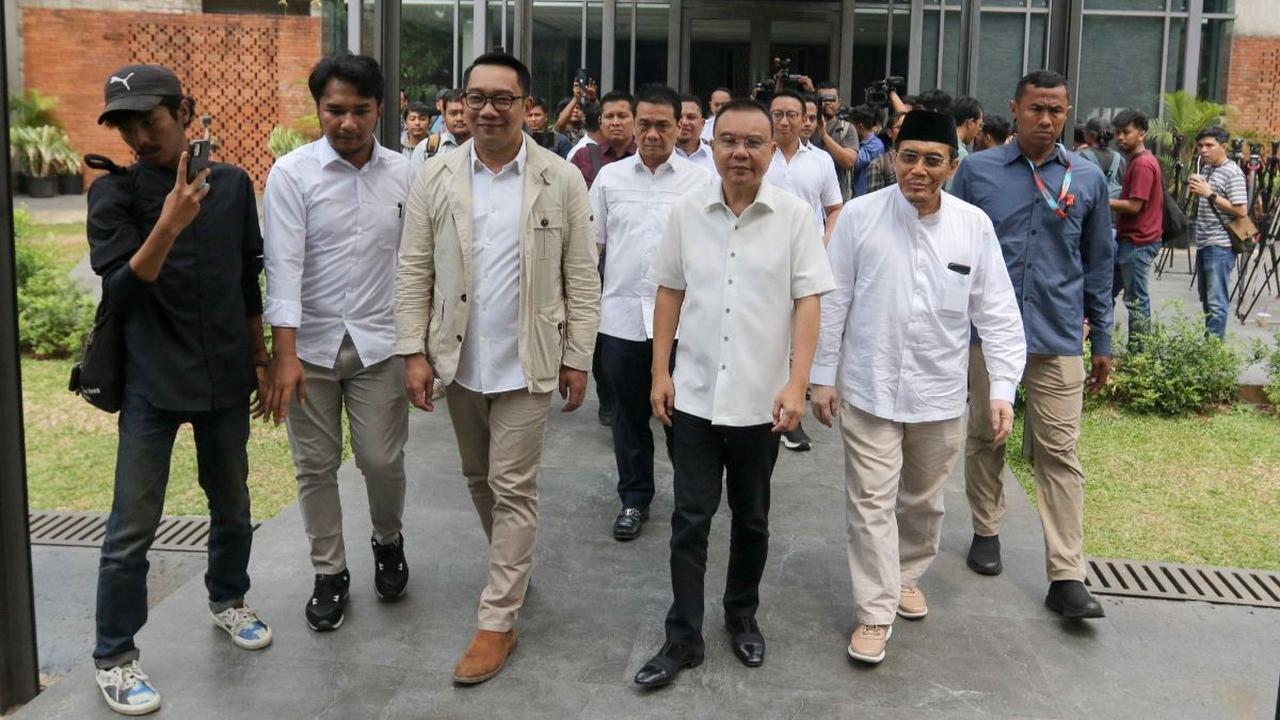 FOTO: Pasangan Bacagub Jakarta Ridwan Kamil-Suswono Rapat Perdana dengan Tim Pemenangan RIDO Bersama KIM Plus