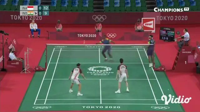 Pasangan putra Indonesia Marcus Fernaldi Gideon dan Kevin Sanjaya Sukamuljo melaju ke perempat final Olimpiade 2020 usai tumbangkan ganda India Rankireddy/Chirag Shetty hari Senin (26/7).