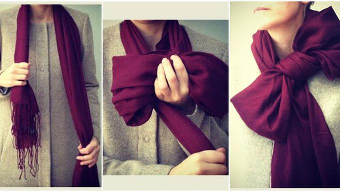 Tutorial Scarf Pashmina Bentuk Pita Lucu Beauty Fimelacom