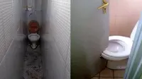 6 Penampakan Toilet Ukuran Sempit Ini Bikin Dada Sesak (sumber: Twitter/scarytoilet dan Kaskus/malaikatrindu)