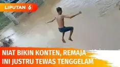 Niat bersenang-senang sambil membuat konten, seorang remaja bernama Royyan tewas tenggelam setelah melakukan aksi terjun bebas bersama empat temannya di Sungai Cisanggarung, Brebes.
