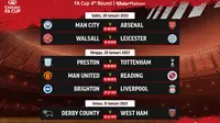 Jadwal dan Live Streaming Piala FA 2022/2023 Putaran Keempat di Vidio, 28-31 Januari 2023