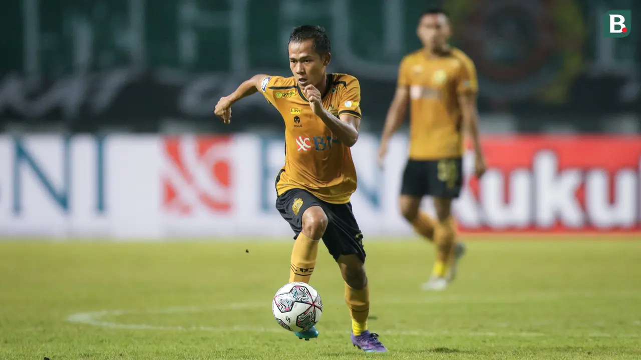 Foto: Gol Tunggal Wahyu Subo Seto ke Gawang Persebaya, Bawa Bhayangkara FC Raih Kemenangan Perdana di BRI Liga 1 2022/2023