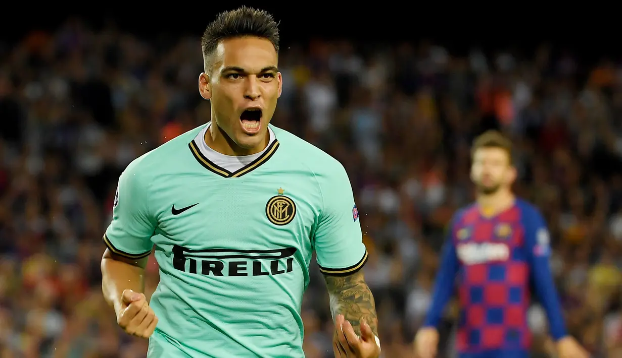 2. Lautaro Martinez – Pemain berusia 22 tahun ini adalah striker andalan di Inter Milan. Berkat penampilan apiknya untuk klub dan negaranya, Ia digadang-gadang menjadi penerus Lionel Messi. (AFP/Lluis Gene)