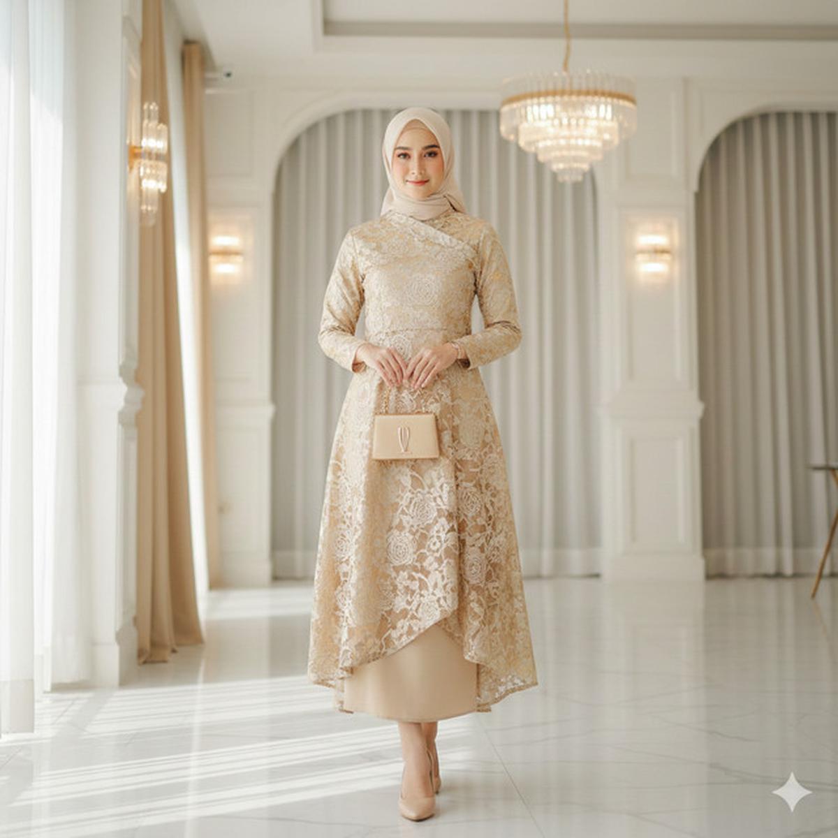 10 Model Dress Brokat Elegan yang Tren di 2026, Siap Jadi Sorotan di Setiap Pesta