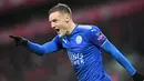 6. Jamie Vardy (Leicester City) - 14 Gol (4 Penalti). (AFP/Paul Ellis)