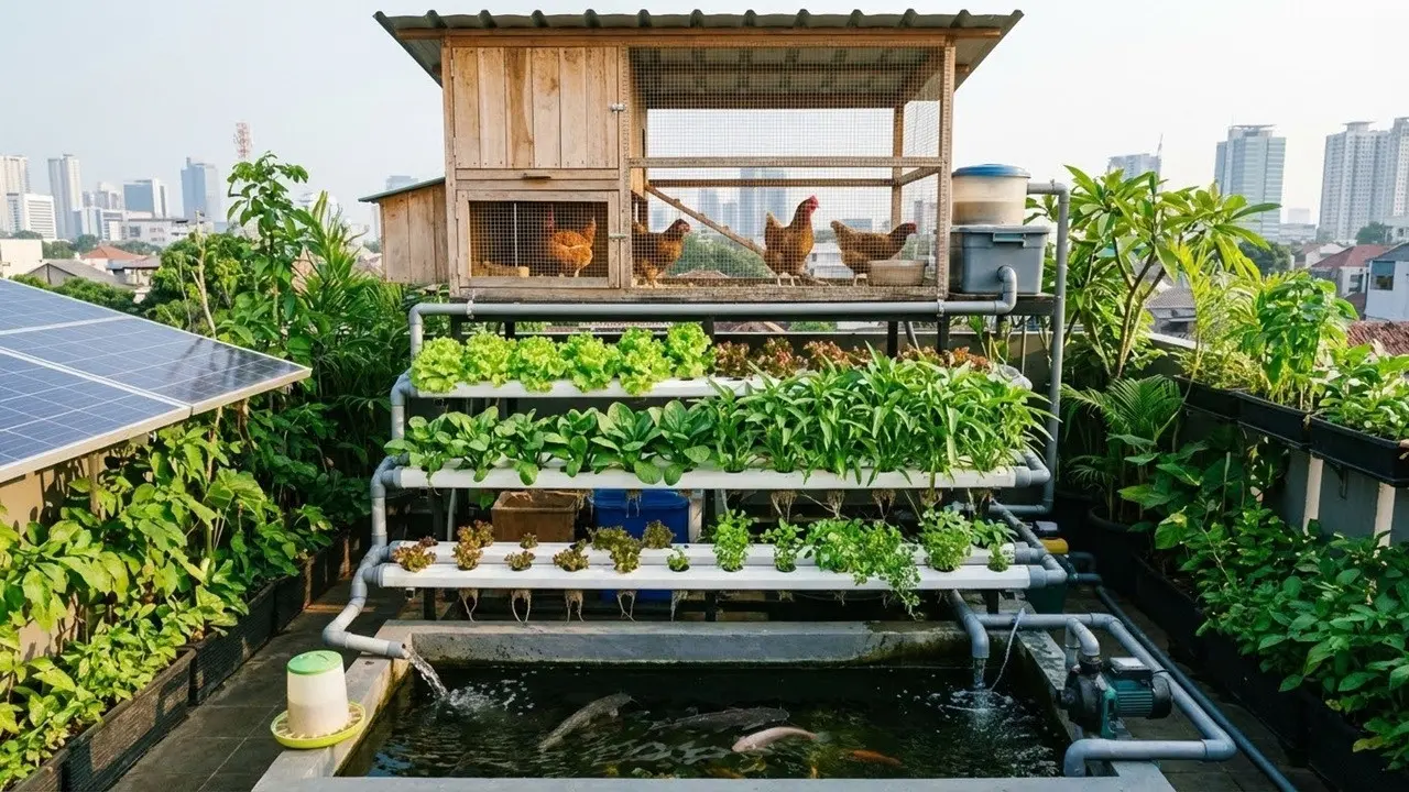 Kandang Ayam di Rooftop Rumah