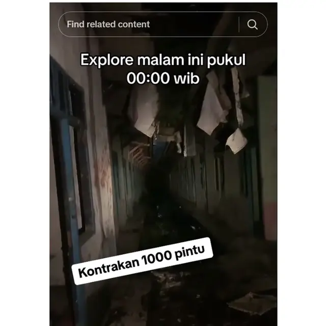 6 Potret Penampakan Kontrakan 1000 Pintu di Malam Hari, Suasana Makin Seram