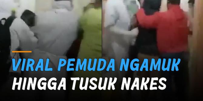 VIDEO: Viral Pemuda Ngamuk Hingga Tusuk Nakes di RSUD Ambarawa