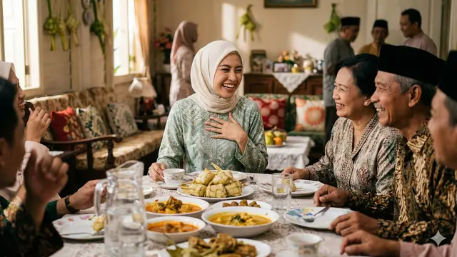 Cara Elegan Menghadapi Pertanyaan Klasik Keluarga Tanpa Baper (Foto: Gemini AI)
