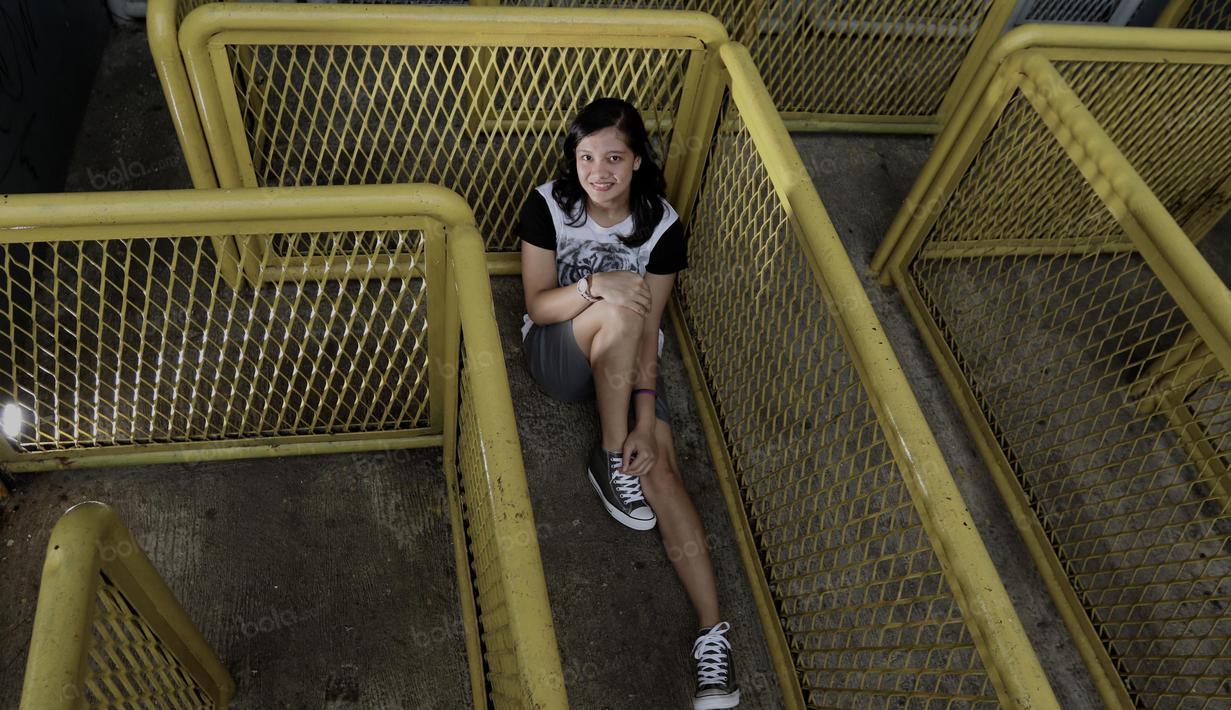 Tri Retno Mutiara adalah atlet voli yang saat ini membela Jakarta Pertamina Energi. (Bola.com/Nicklas Hanoatubun)