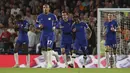 <p>Penyerang Chelsea, Raheem Sterling (kedua kanan) melakukan selebrasi setelah mencetak gol ke gawang Luton Town pada pertandingan lanjutan Liga Inggris di stadion Stamford Bridge di London, Sabtu, 26 Agustus 2023.(AP Photo/Ian Walton)</p>