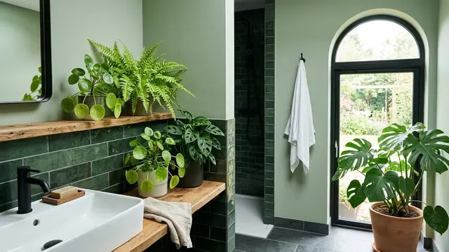 Dekorasi Kamar Mandi dengan Tanaman