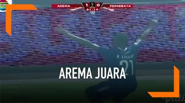 Arema FC berhasil menjuarai Piala Presiden 2019 yang ditayangkan usai mengalahkan Persebaya Surabaya 2-0 pada leg kedua babak final di Stadion Kanjuruhan.