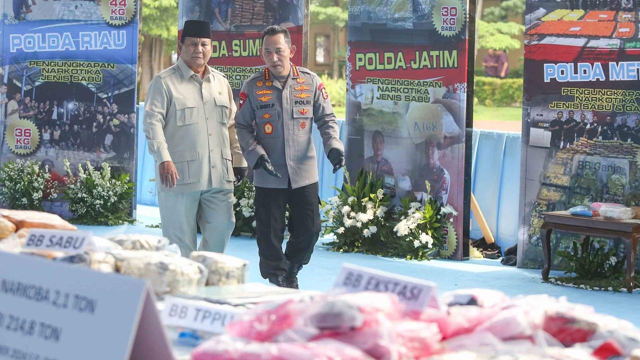 Prabowo: Jika Polri Tak Sita 214 Juta Ton Narkoba, Maka akan Digunakan 629 Juta Warga Indonesia