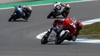 Pembalap Astra Honda Racing Team, Mario Suryo Aji saat mengikuti seri perdana FIM CEV Repsol Moto3 di Sirkuit Estoril Portugal. (Astra Honda Racing Team)