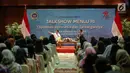 Suasana talkshow Diplomasi Indonesia dan Tantangannya yang dihadiri oleh Menteri Luar Negeri RI Retno Marsudi di Kementerian Luar Negeri, Jakarta, Jumat (11/8). (Liputan6.com/Faizal Fanani)