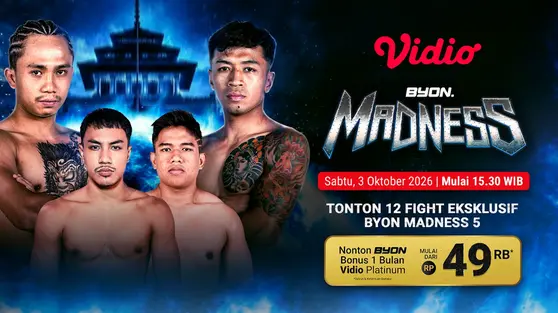 BYON Madness 5 Digelar Perdana di Bandung 3 Oktober, Tayang Eksklusif PPV di Vidio