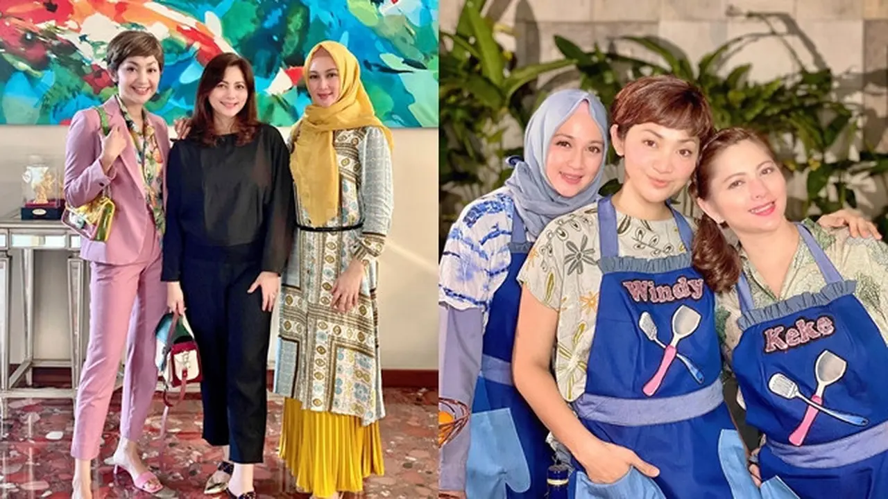 Bikin YouTube Bareng, Ini 6 Potret Kompak Dina Lorenza, Cut Keke, dan Windy Wulandari