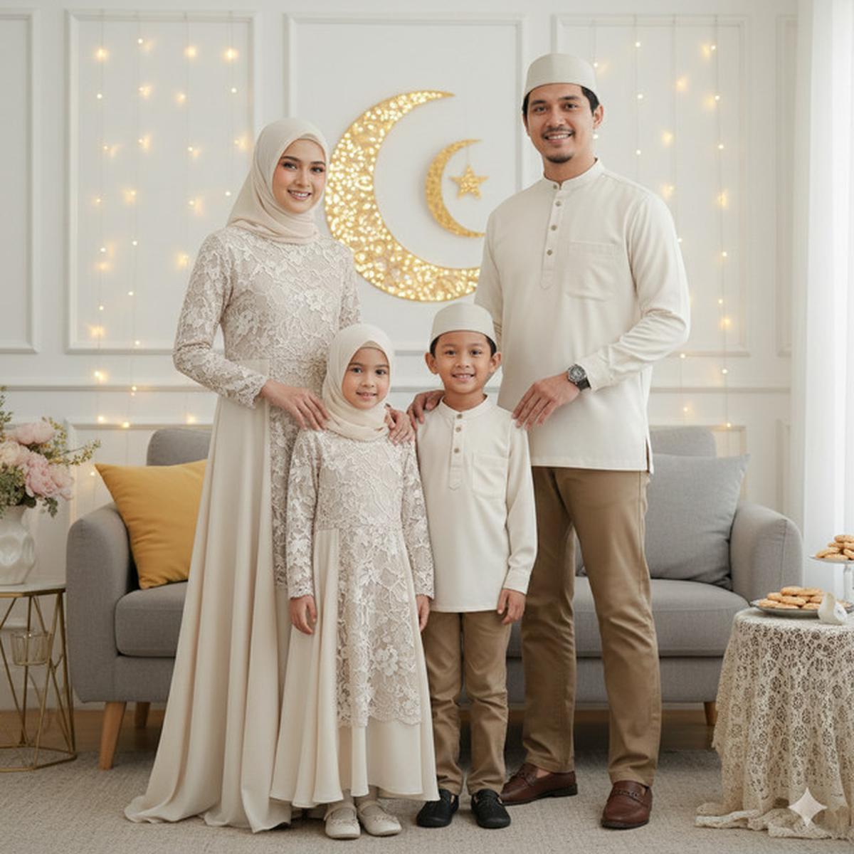 7 Outfit Couple Keluarga Lebaran 2026 Set Seragam, Tampilan Kompak dan Serasi untuk Foto Bersama
