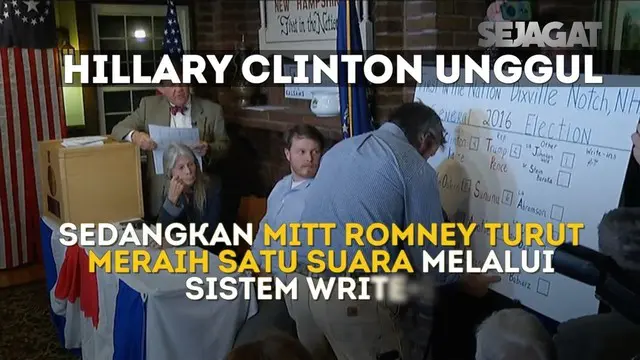 SEJAGAT: Hillary Ungguli Trump di Dixville Notch