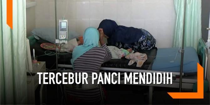 VIDEO: Lepas Pengawasan, Balita Tercebur Panci Air Mendidih