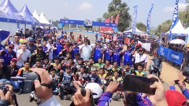 Yamaha Cup Race di Sirkuit Pancasila Karaeng Mallombassang, Pangkep. (Foto: Liputan6.com/Ahmad Yusran)