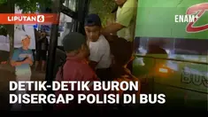 Petugas polisi Pekalongan menyergap sejumlah buron di dalam bus yang sedang melaju ke arah Banyuwangi. Lima orang ditangkap karena diduga terlibat aksi pengeroyokan.