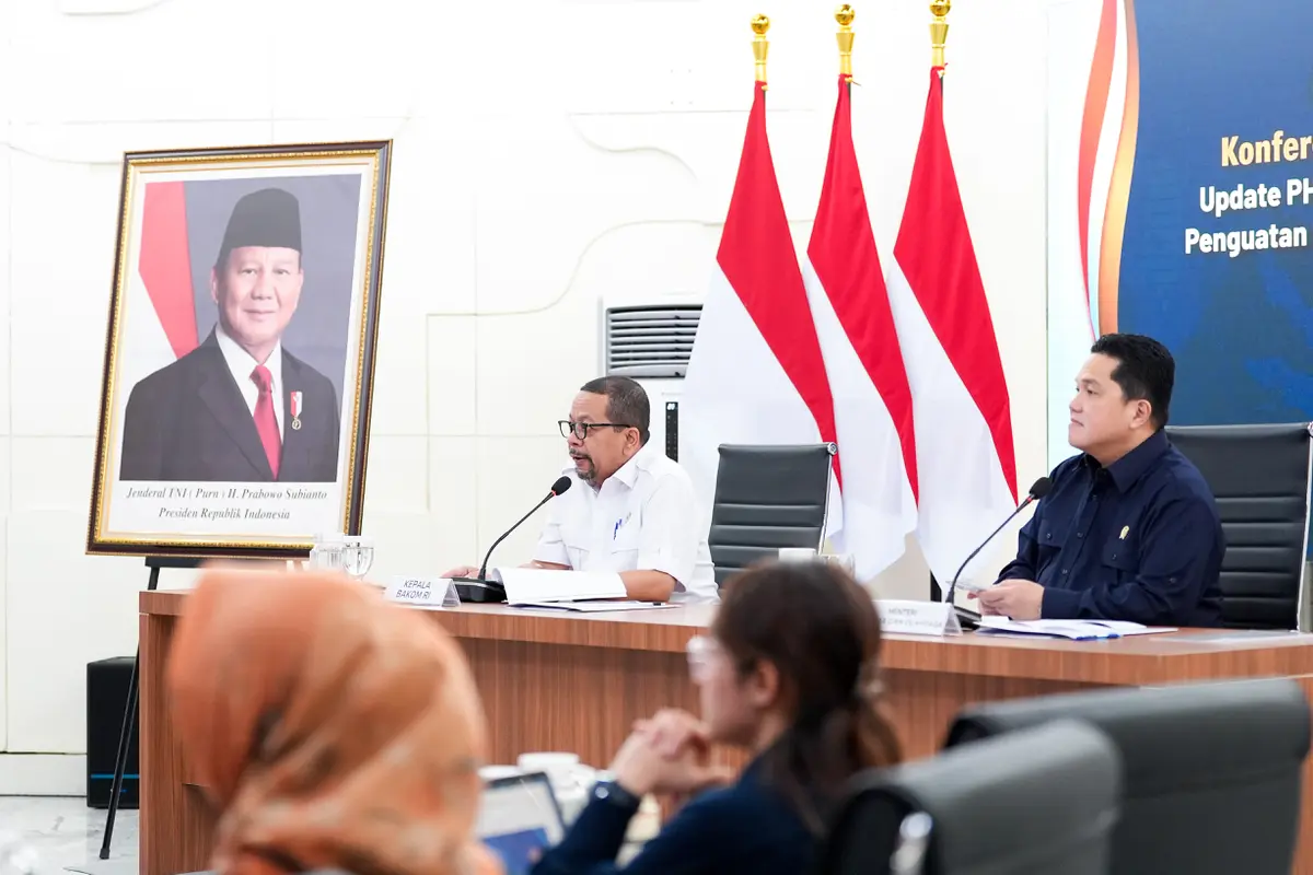 Kepala Badan Komunikasi (Bakom RI), Muhammad Qodari dalam konferensi pers Program Hasil Terbaik Cepat (PHTC) di Kantor Bakom, Jakarta, Kamis (2/7/2026). (Dok. Istimewa)