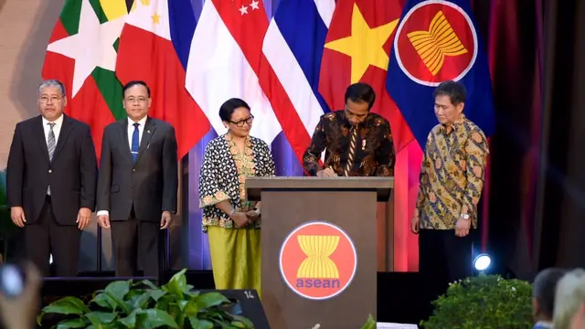 Gedung baru ini, menurut Presiden, menggambarkan semangat baru ASEAN (Muchlis Jr - Biro Pers Sekretariat Presiden)