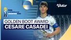 berita video penyerahan Golden Boot Award Piala Dunia U-20 untuk pemain muda Italia, Cesare Casadei